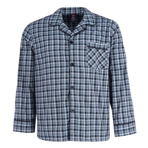 Hanes Men's Broadcloth Long Sleeve Pajama Set - Picture 2 of 4